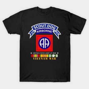 37th Scout Dog Platoon - 82nd Airborne Div  w VN SVC T-Shirt